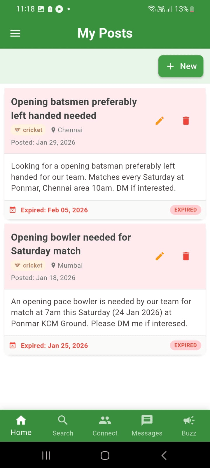 Coach profile screen