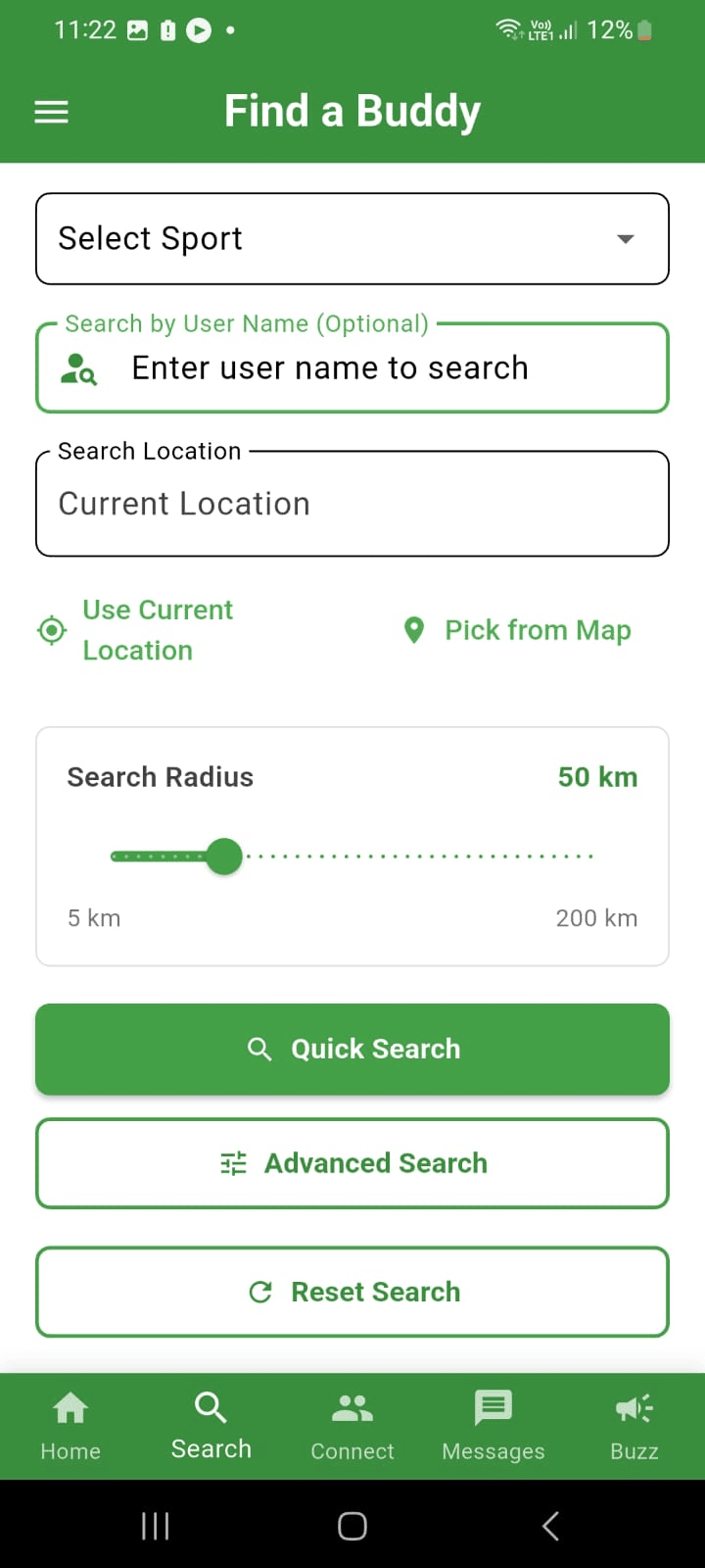 Find a player screen
